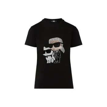 KARL LAGERFELD / Karl Lagerfeld Jeans Ikonik Karl Embellished Crewneck Top