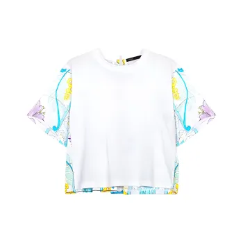 Maje Mosaic-print Panelled T-shirt
