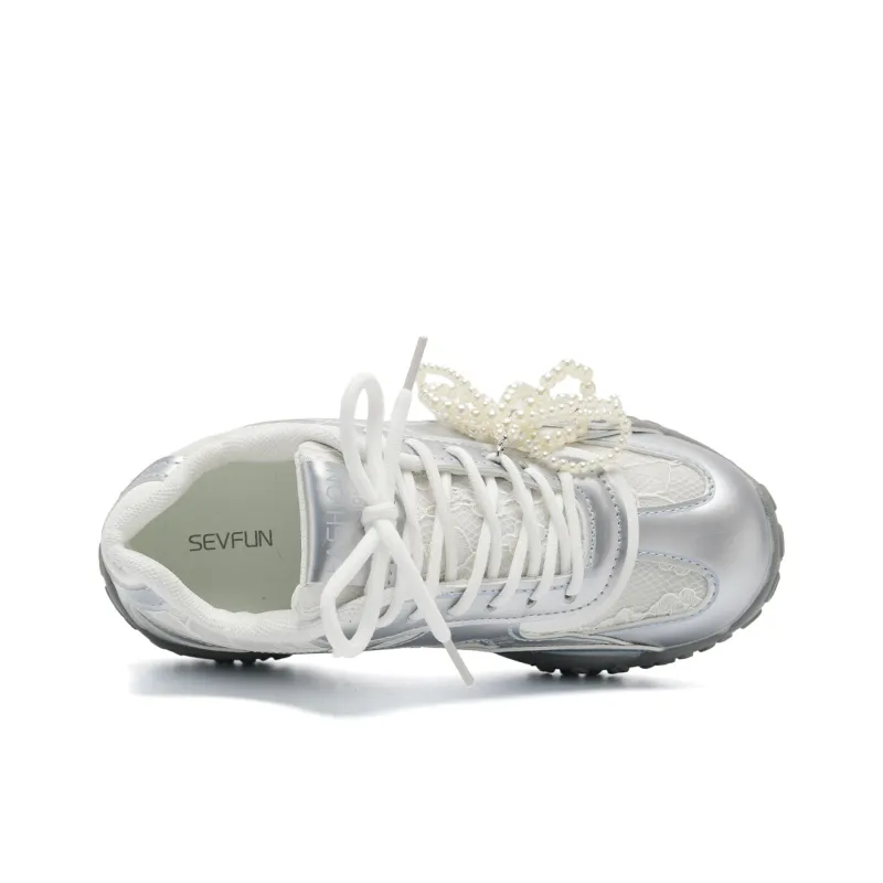 7 SEVFUN Wear resistant And Lightweight Low Top Chunky Sneakers Women's-5
