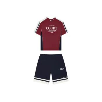 FILA Casual Sportswear Men Mist Red+Secret Mirror Blue