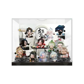 LIGHT YOUR BRICKS Compatibility Pop Mart Skullpanda 'Mingmei' Collection Display Case Model Accessories