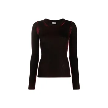 DIESEL Cashmere Sweaters Women's Black Red