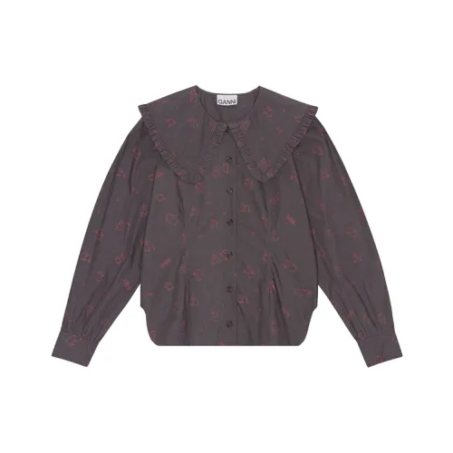 GANNI Chinese New Year Collection Shirts Women's Gray