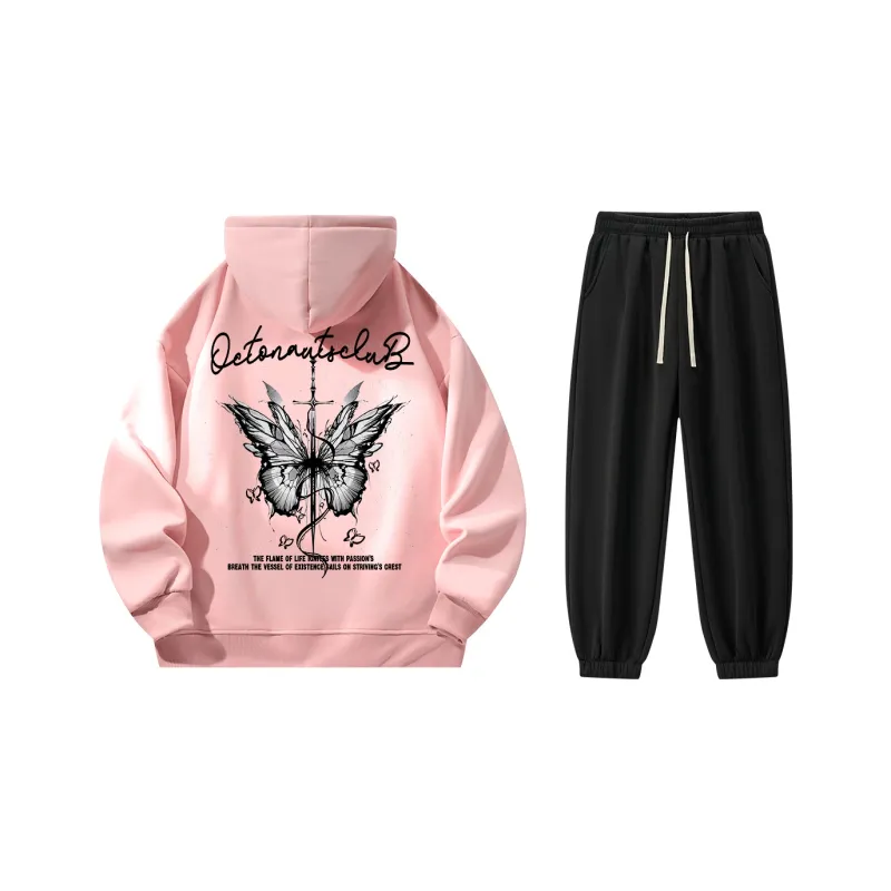 Small Columns Under The Sea Sweatshirt Set Unisex-4
