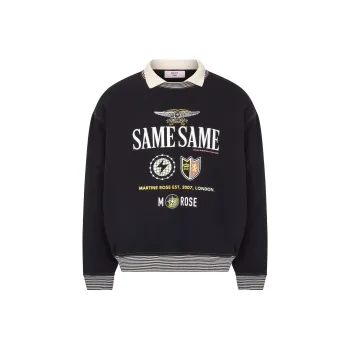 Martine Rose Graphic Printed Polo Neck Sweatshirt