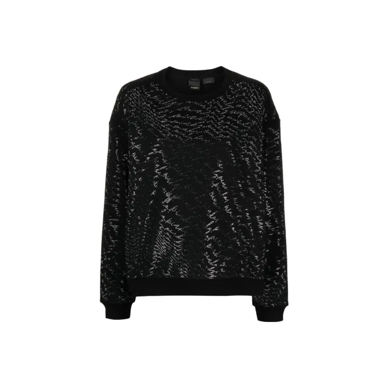 PINKO Crystal embellished Crew neck Sweatshirt-0