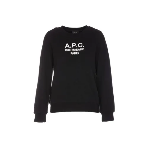 A.P.C 블랙 여성 맨투맨