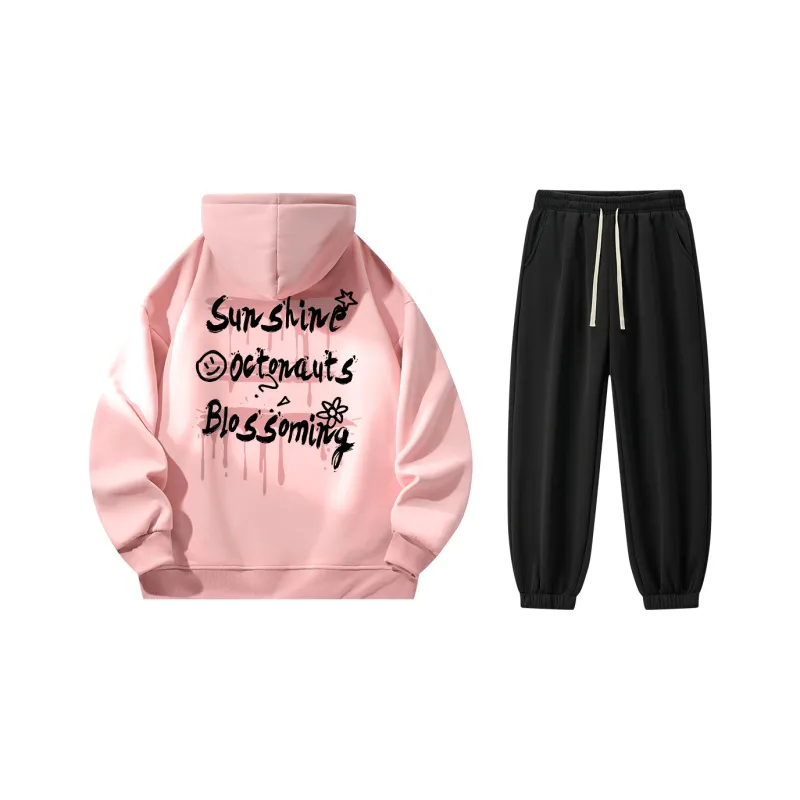 Small Columns Under The Sea Sweatshirt Set Unisex-4