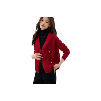 Mo Han Yi Mei Knitwear Women's Gemstone Red