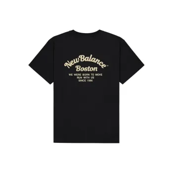 New Balance Classics Short T Shirt With Small Logo On Chest Men's Black