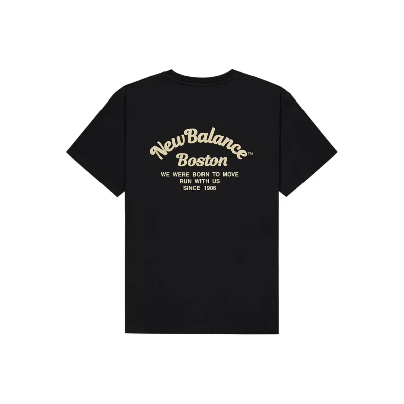 New Balance Classics Short T Shirt With Small Logo On Chest Men's Black-0