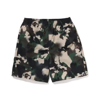 A BATHING APE Map Camo Regular Fit Beach Shorts