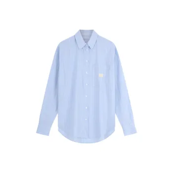 CALVIN KLEIN Shirt Women's Blue Background Stripes