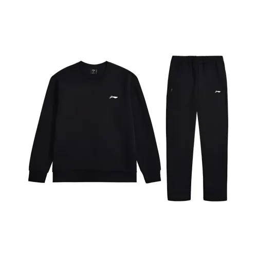 LiNing Badminton Series Sweatshirt Set Men's Black