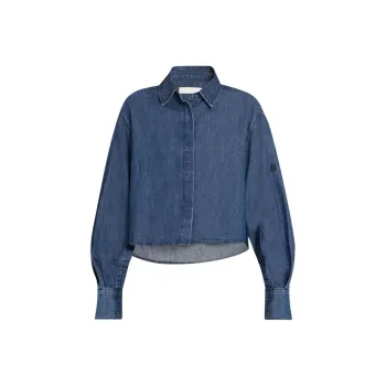 JONATHAN SIMKHAI Renata Cropped Denim Shirt