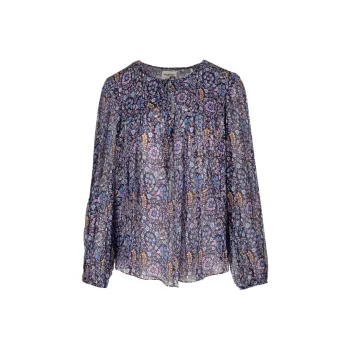 ISABEL MARANT ETOILE Floral Printed Straight Hem Blouse