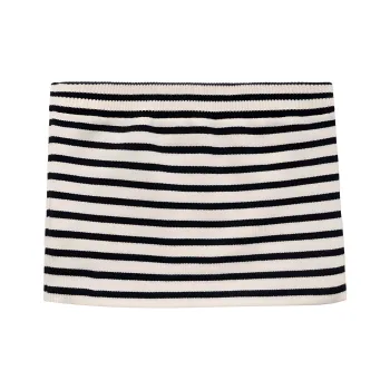 CELINE Striped Ribbe Hem Bustier