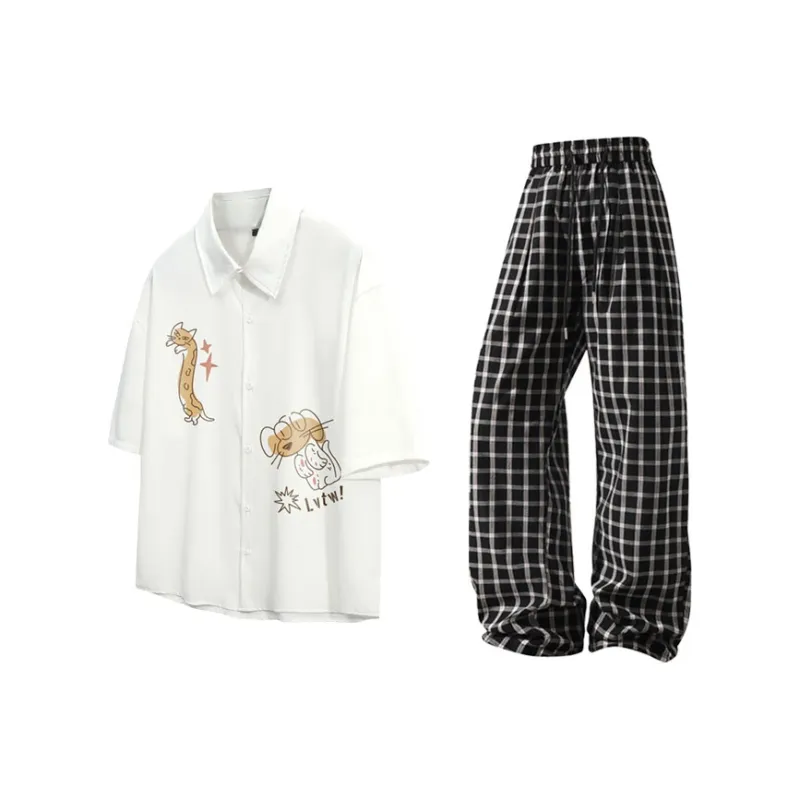 LIVINGTOWN Shirt Matching Set Unisex-0