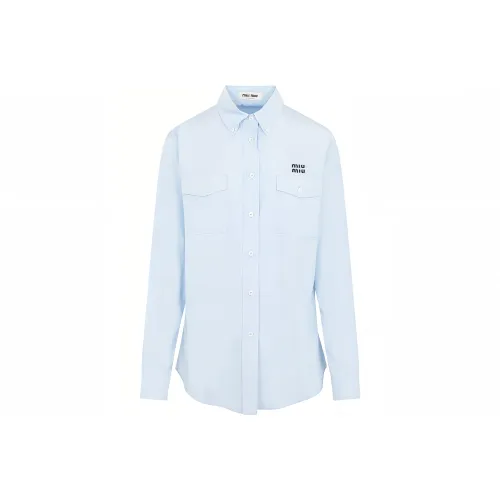MIU MIU Logo embroidered Flap pocket Shirt