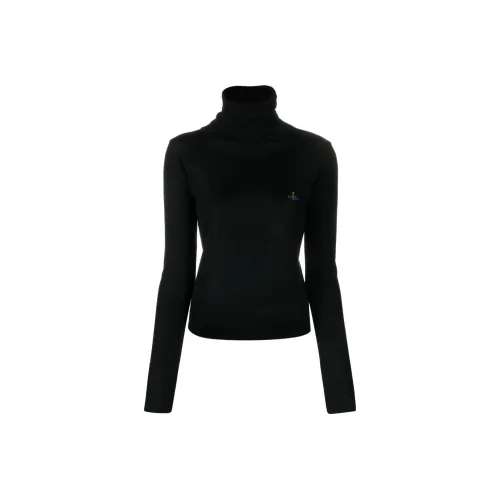 Vivienne Westwood Orb Embroidered Roll Neck Knitted Jumper