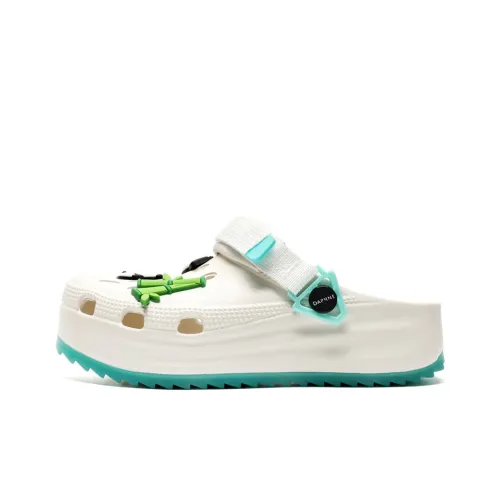 DAPHNE Clogs Women's Glow In The Dark White Moonlight