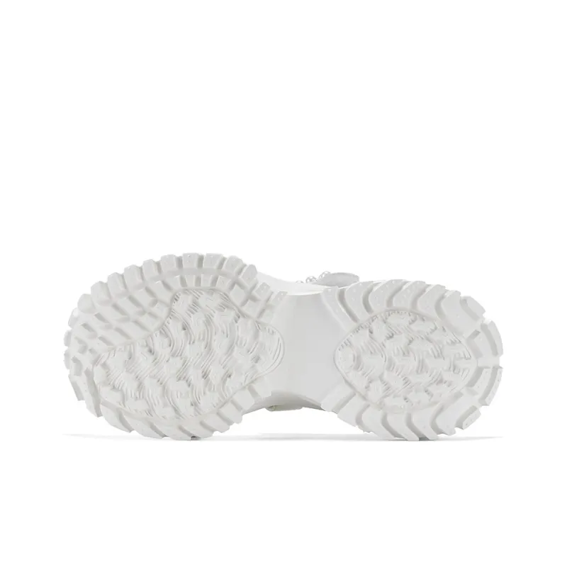 GG CC Fashion Mary Jane Casual Chunky Slippers Women's White-4