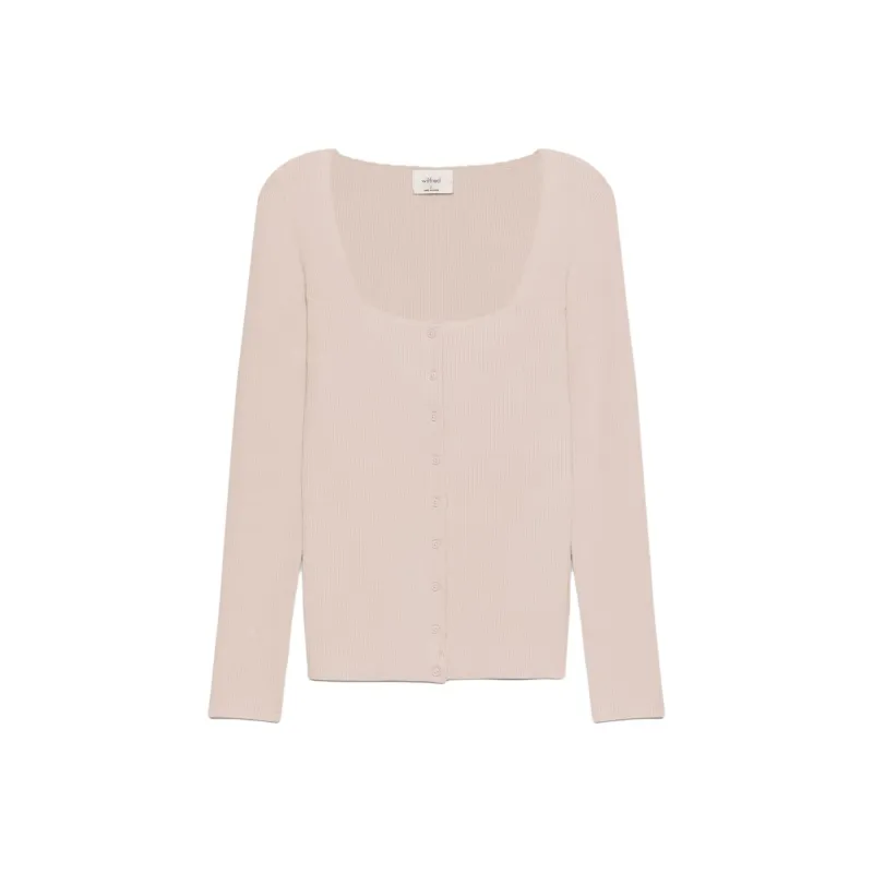 ARITZIA Wilfred Lafleur Cardigan Knitwear Women's Bow Pink/Bowknot Pink-0
