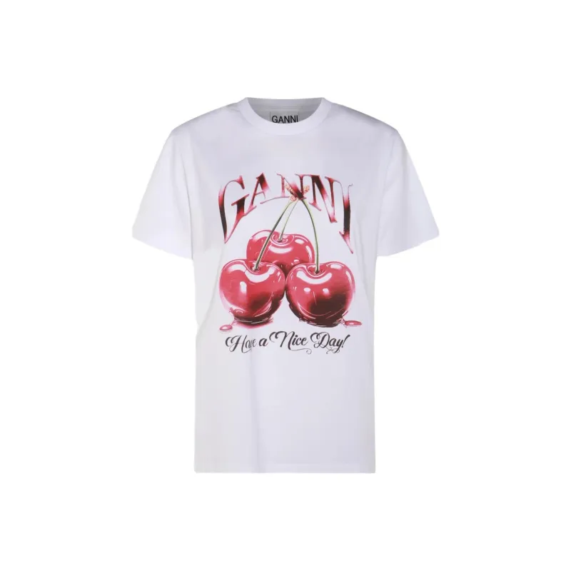 GANNI Logo print Graphic T shirt-0