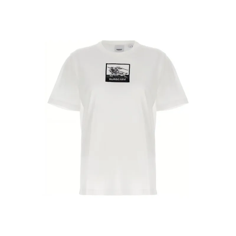 Burberry Logo Printed Crewneck T-Shirt-0