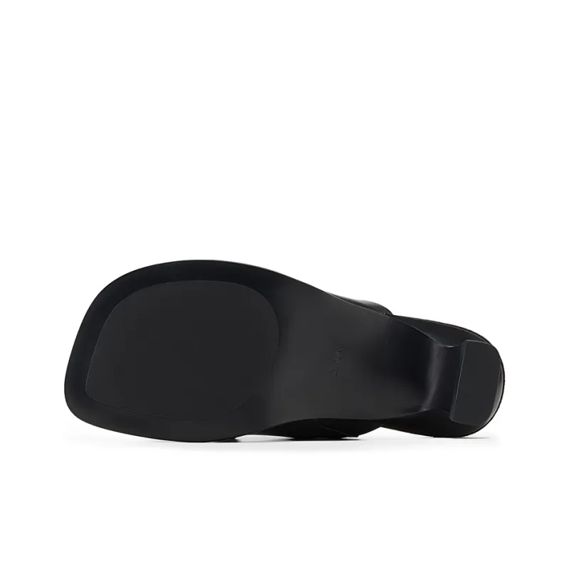 GG CC Abrasion Resistant Cushioning Thick High Heel Slide Slippers Women's-4