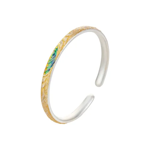 YINZHIXING 999 Fine Silver Bangles Women's
