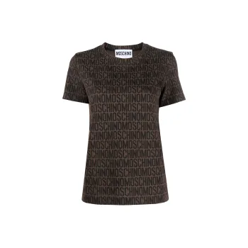 MOSCHINO Monogram jacquard Jersey T shirt