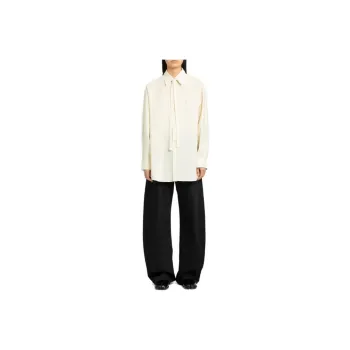 Lemaire Long Shirt With Tie 'Ecru'