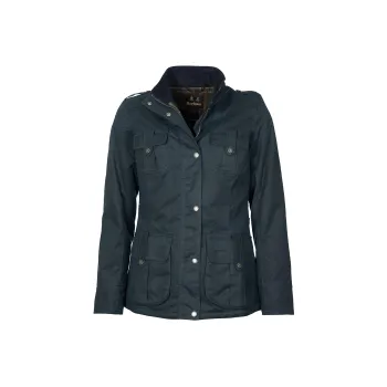 BARBOUR Winter Defence Waxed Cotton Jacket Jackets Coats Women's Marine Blue