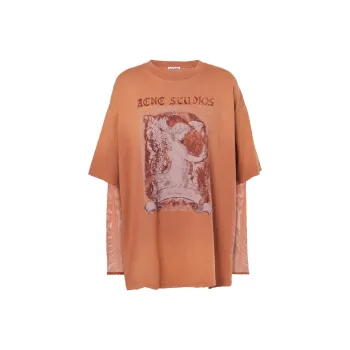 Acne Studios Drop Shoulder Sleeve T-Shirt Women's Red