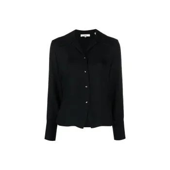 VINCE Oversized collar Long sleeved Blouse