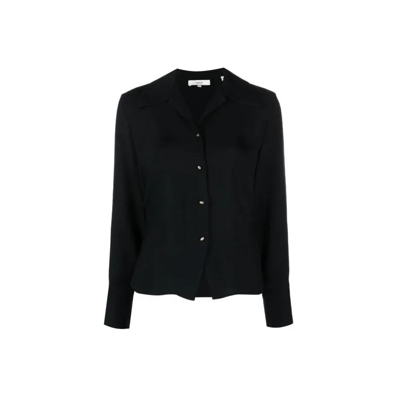 VINCE Oversized collar Long sleeved Blouse-0
