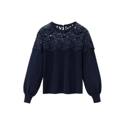 OVV Knitwear Women's Navy Blue & B9 Accent