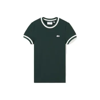 LACOSTE Logo appliqué Stripe detail Top