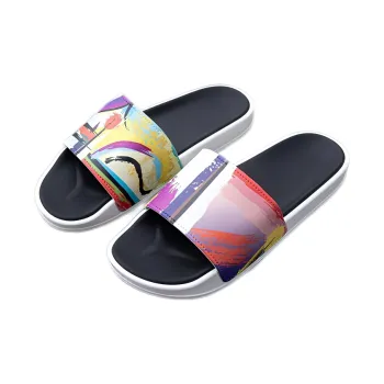 NAIHUO Men's Summer Korean Style Trendy Home Slide Slipper Students Slip Resistant Beach Home Slippers