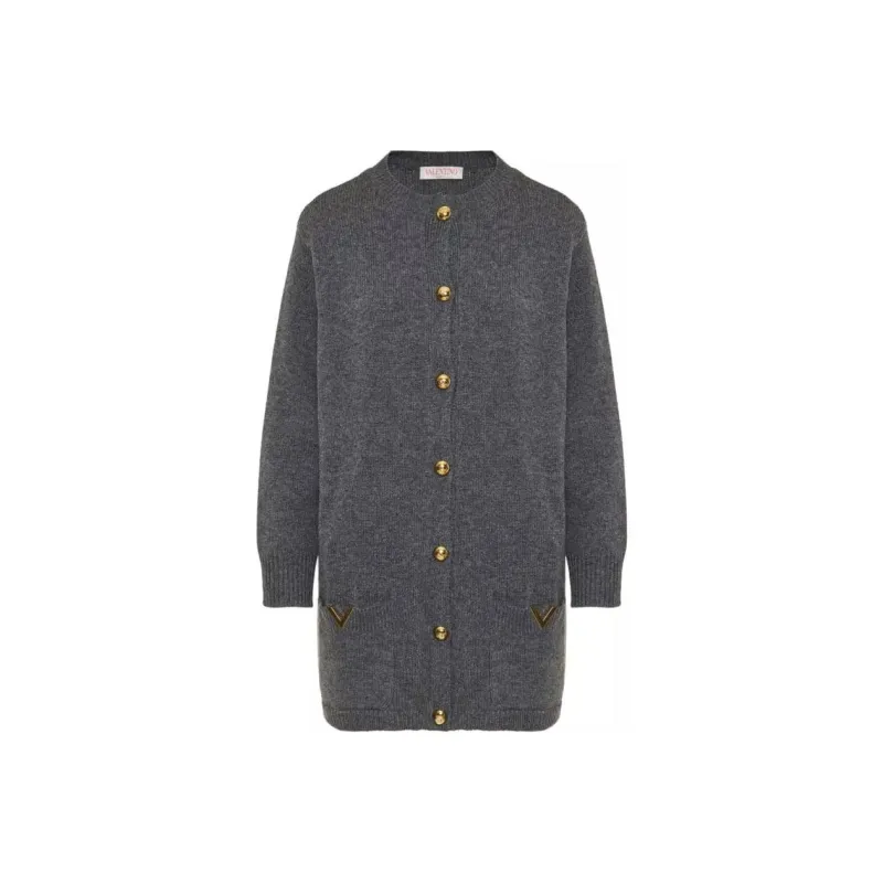 Valentino VGold Buttoned Long Sleeved Cardigan-0