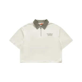 FILA FUSION x Beams Polo Shirt Women's Light Pink Gray