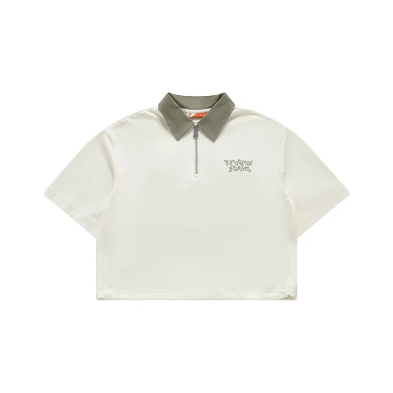 FILA FUSION x Beams Polo Shirt Women's Light Pink Gray-0