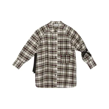 GANNI Checked Straight Hem Shirt