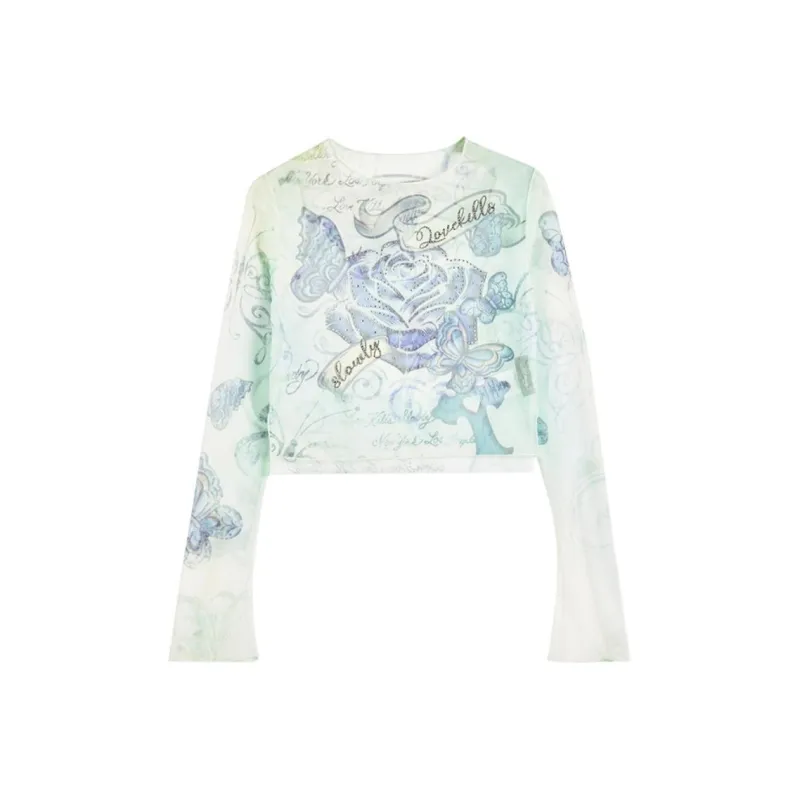 Ed Hardy T Shirt Women's Olive Green-0
