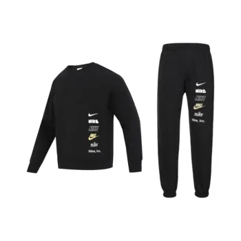 Nike Sweatshirt Set Unisex Black