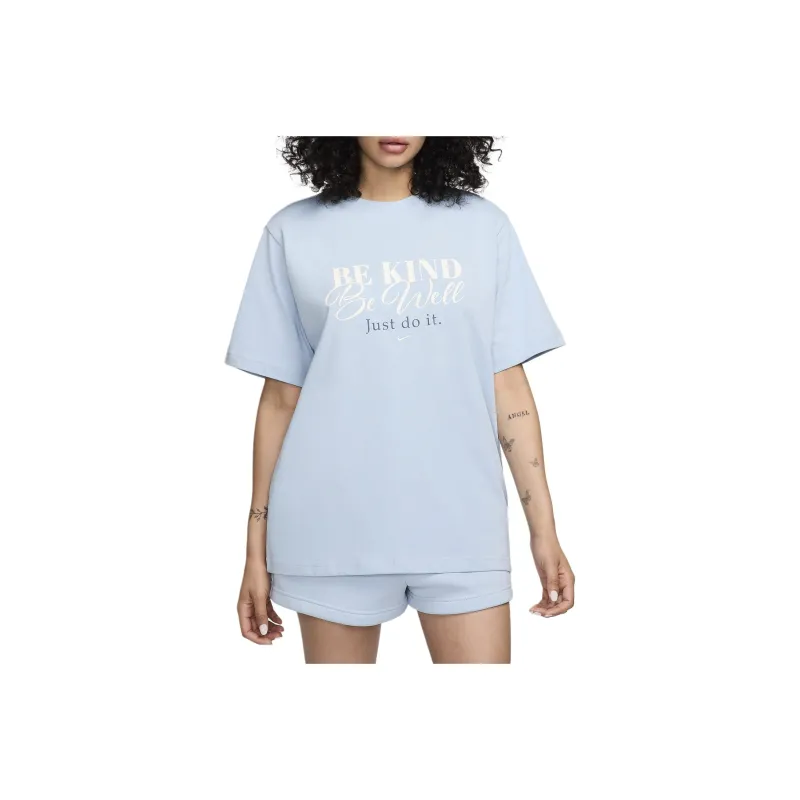 Nike Drop Shoulder Sleeve T-Shirt Women's Sky Blue-0