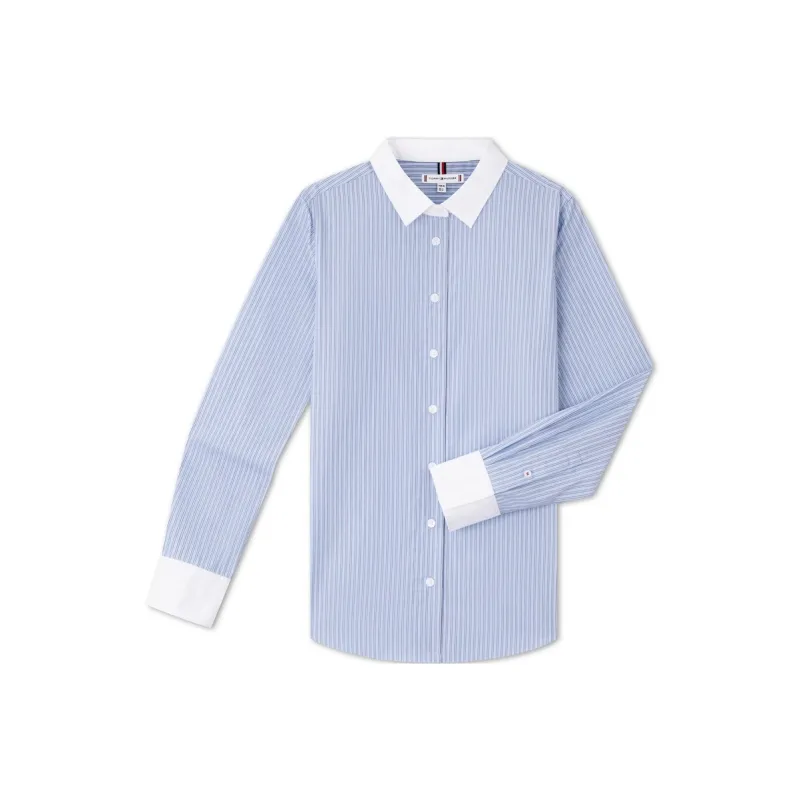 Tommy Hilfiger Shirt Women's Blue Stripes-0