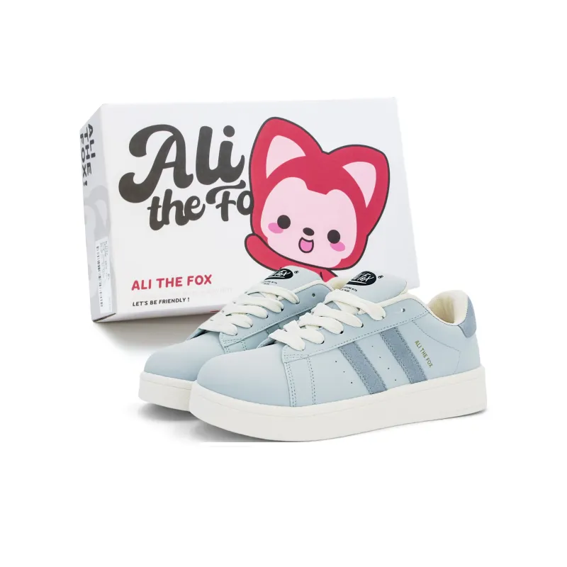 ALI THE FOX Skateboard Shoes Women's Low Top Blue/Beige-1