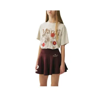 MARDI MERCREDI T Shirt Women's Oat Gray Umber Korean Style